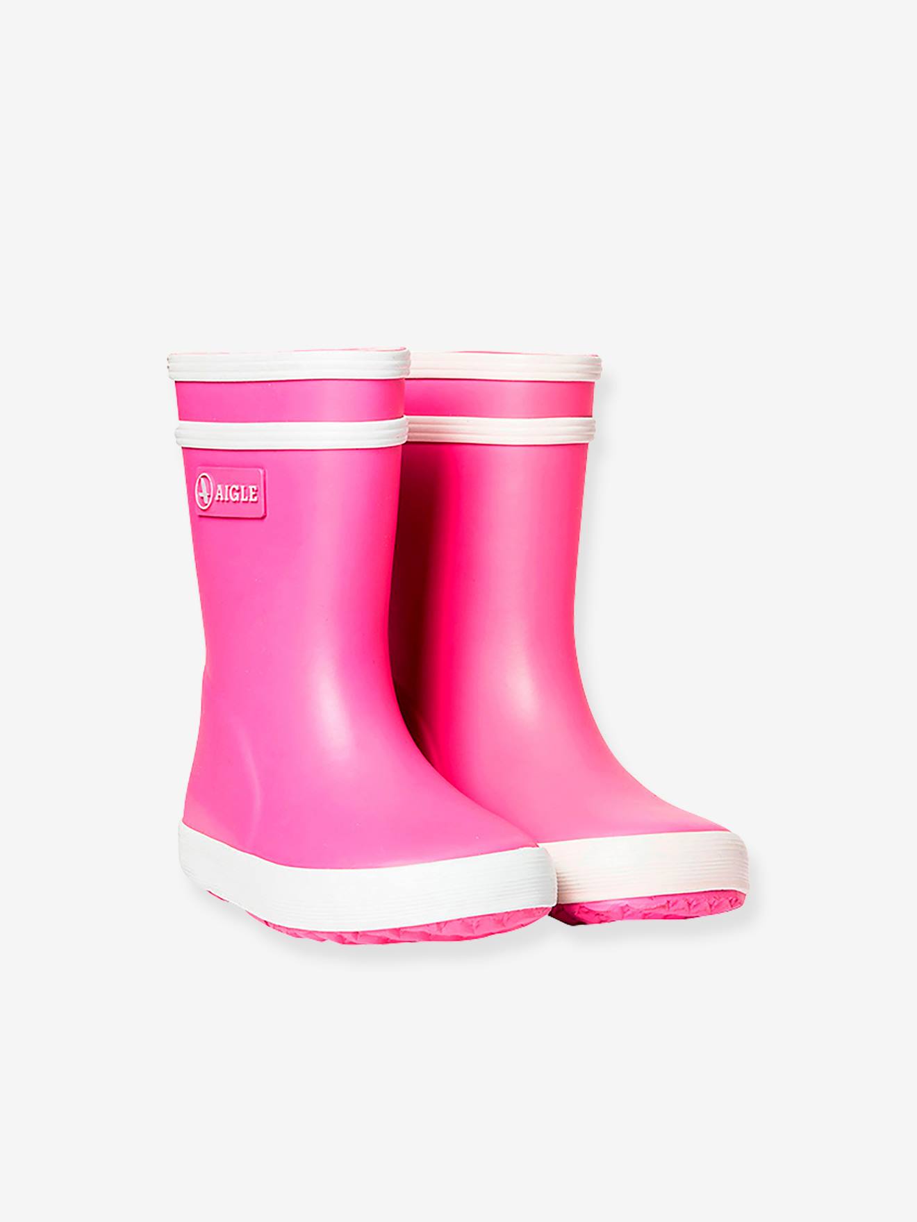 Botas aquáticas Baby Flac AIGLE® vermelhas, tamanho médio, lisas.