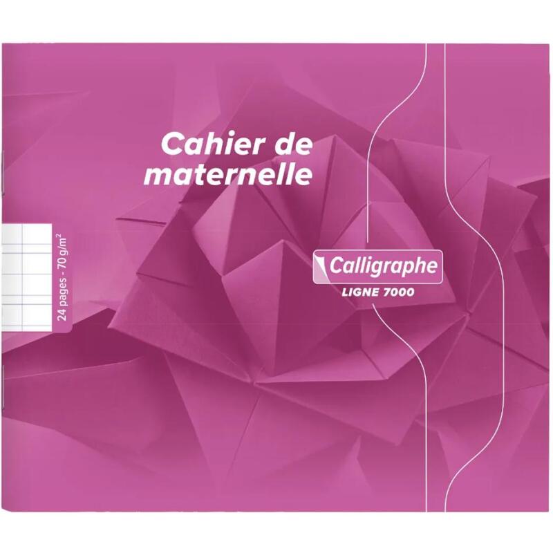 Cahier Maternelles piqué à l'italienne 7000 17x14,7 cm 24 pages DL 3mm IV 70 g - Rose