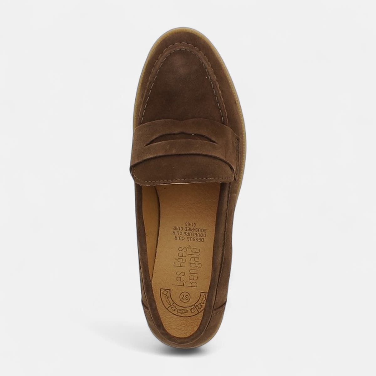 Mocassins Femme en cuir marron