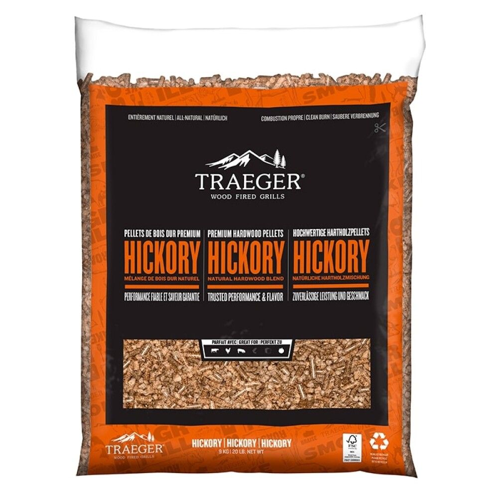 TREPELLETS TRAEGER FSC HICKORY 9KG