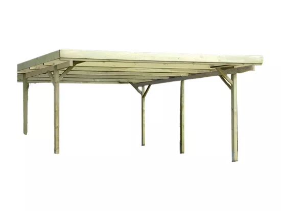 Carport en bois couverture PVC Basic Double