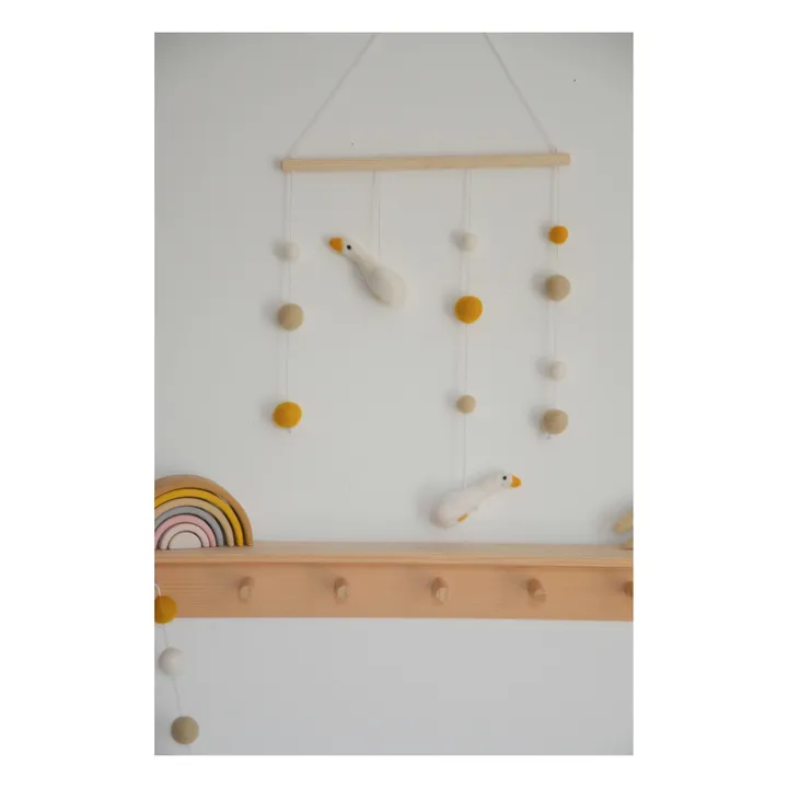 Calm Mobile mural Oies | Blanc