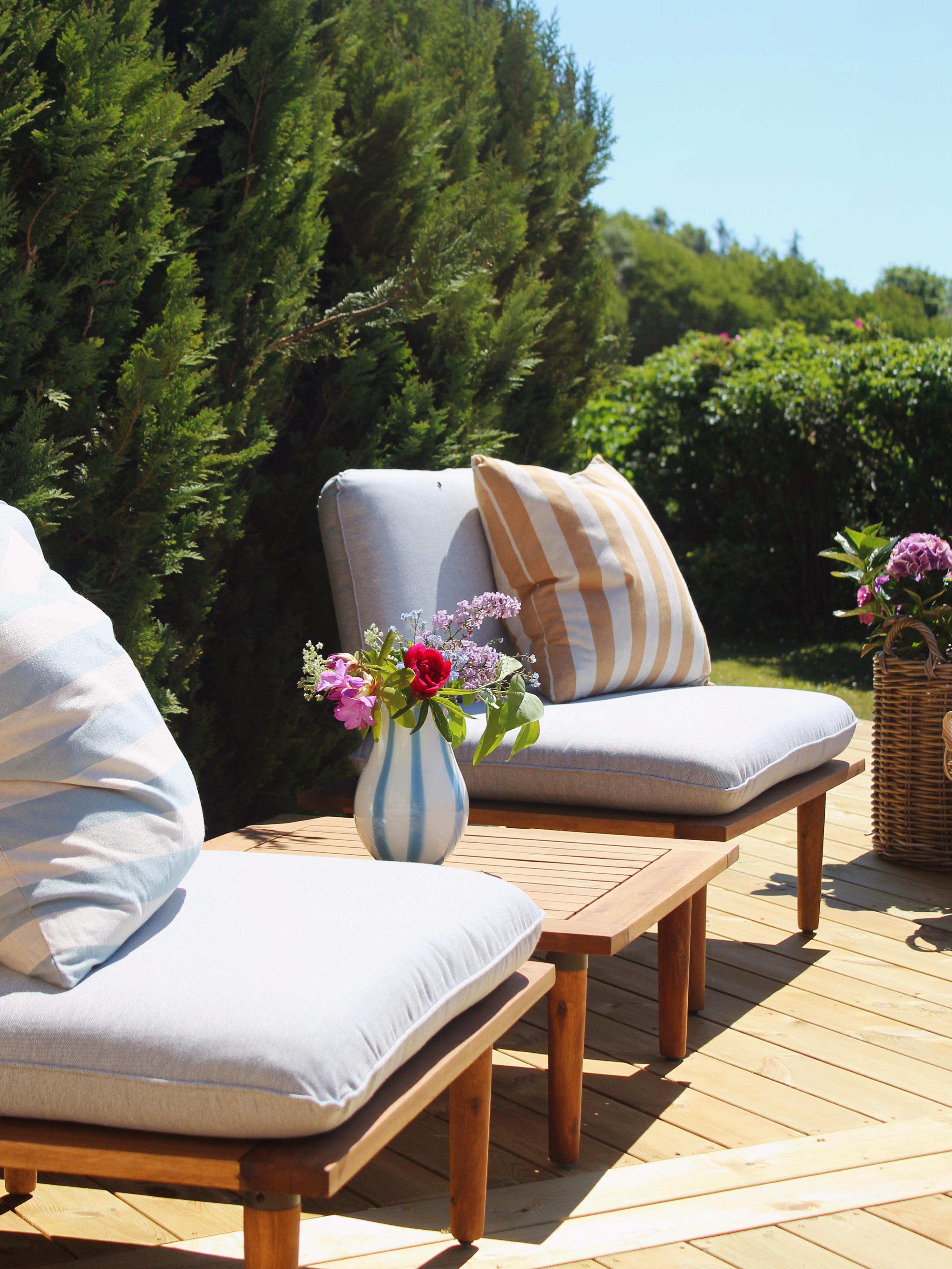 Loungeset met tafel 2-zits FRASCATI modulair Gecertificeerd acaciahout Lichtgrijs