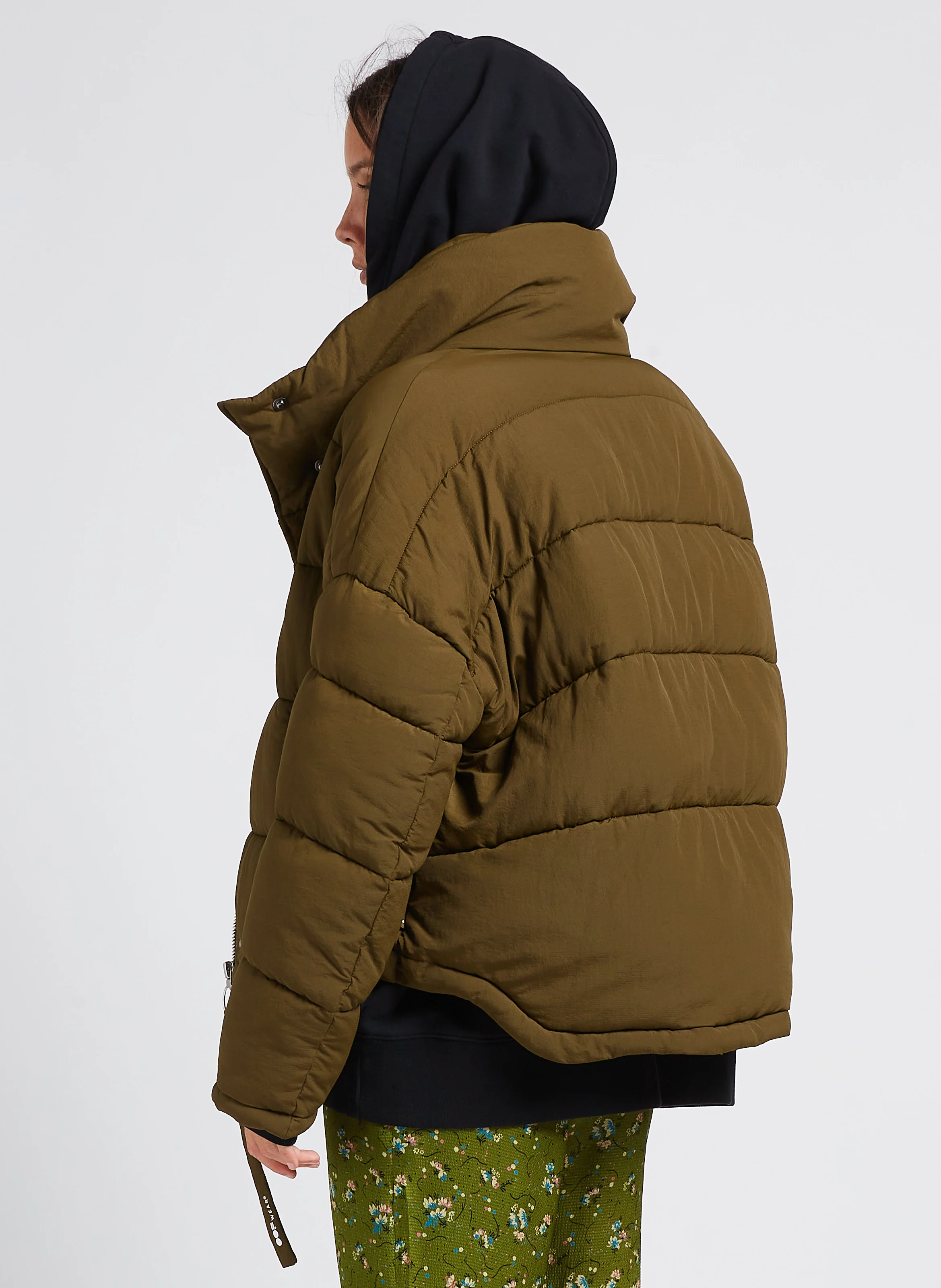 Doudoune oversize col montant| Kaki