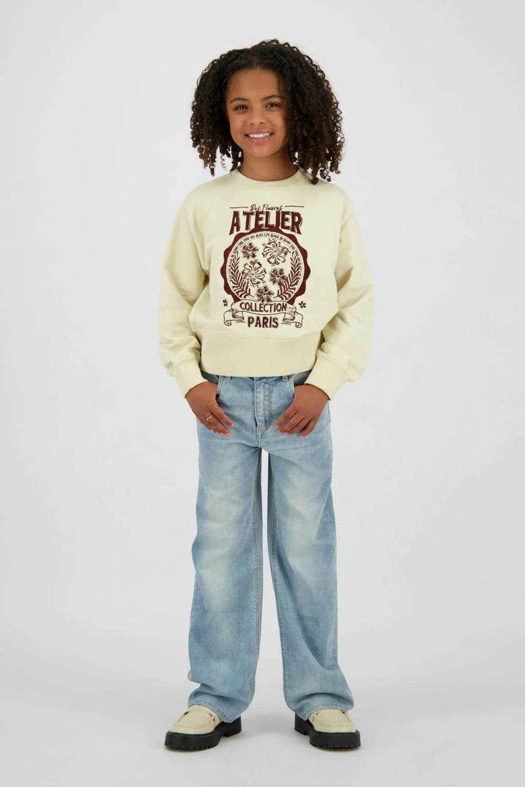 Vingino wide leg jeans light blue denim