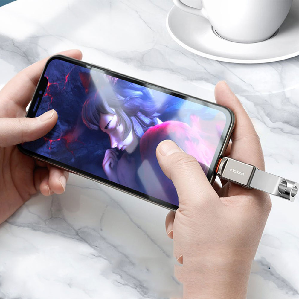 OTG Lightning auf USB A auf Adapter Konverter - Dunkelgrau