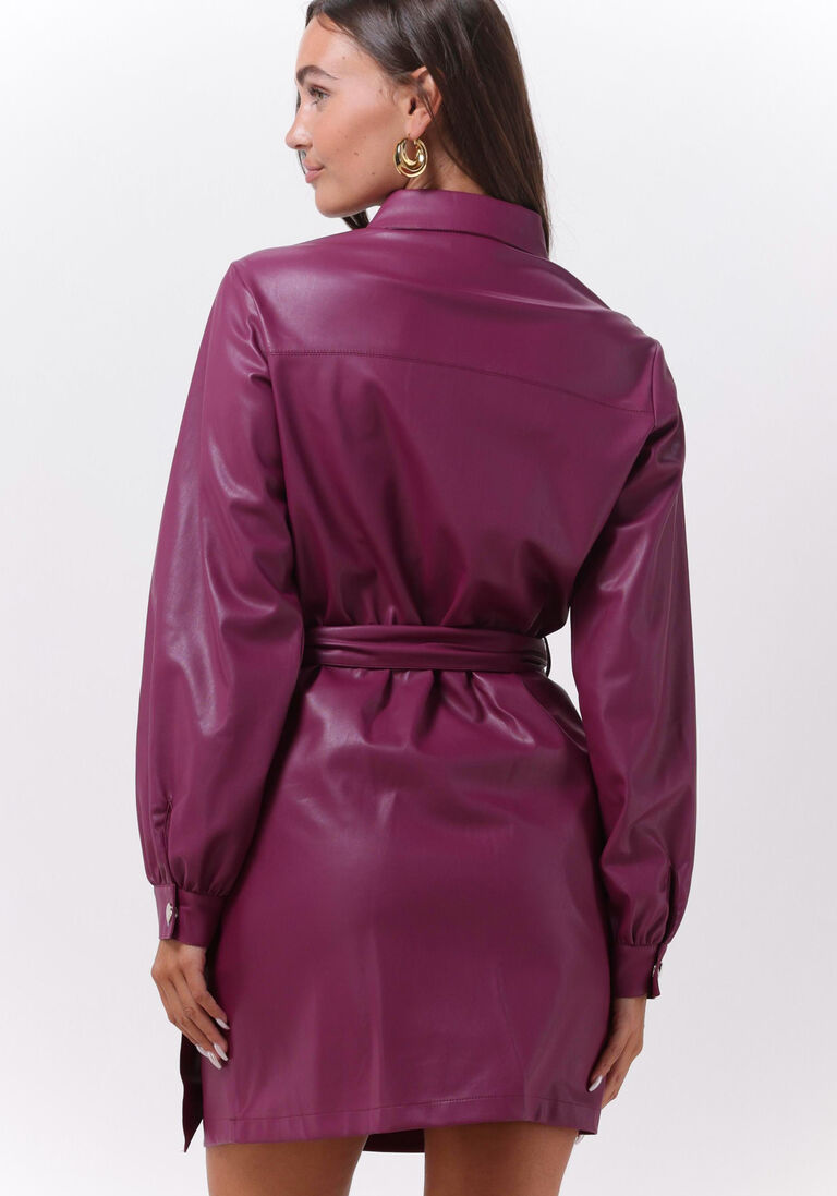 LIU JO paarse liu jo mini jurk abito spalmato classy coated