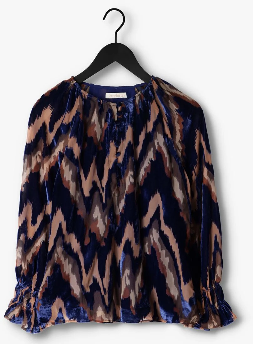 FREEBIRD blauwe freebird blouse ubele blouse