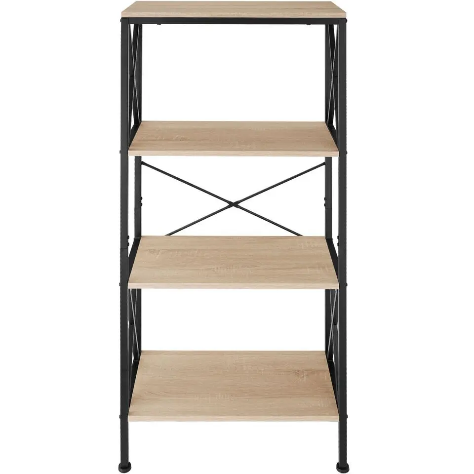 tectake Wandkast Barry 61,5x31,5x133,5cm, Industrieel Licht Hout, Eiken Sonoma