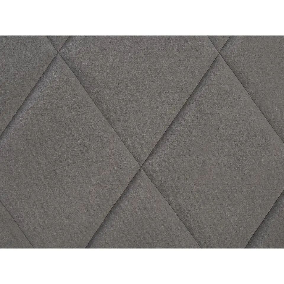 ROCHEFORT - Bed met opbergruimte - Grijs - 140 x 200 cm - Fluweel