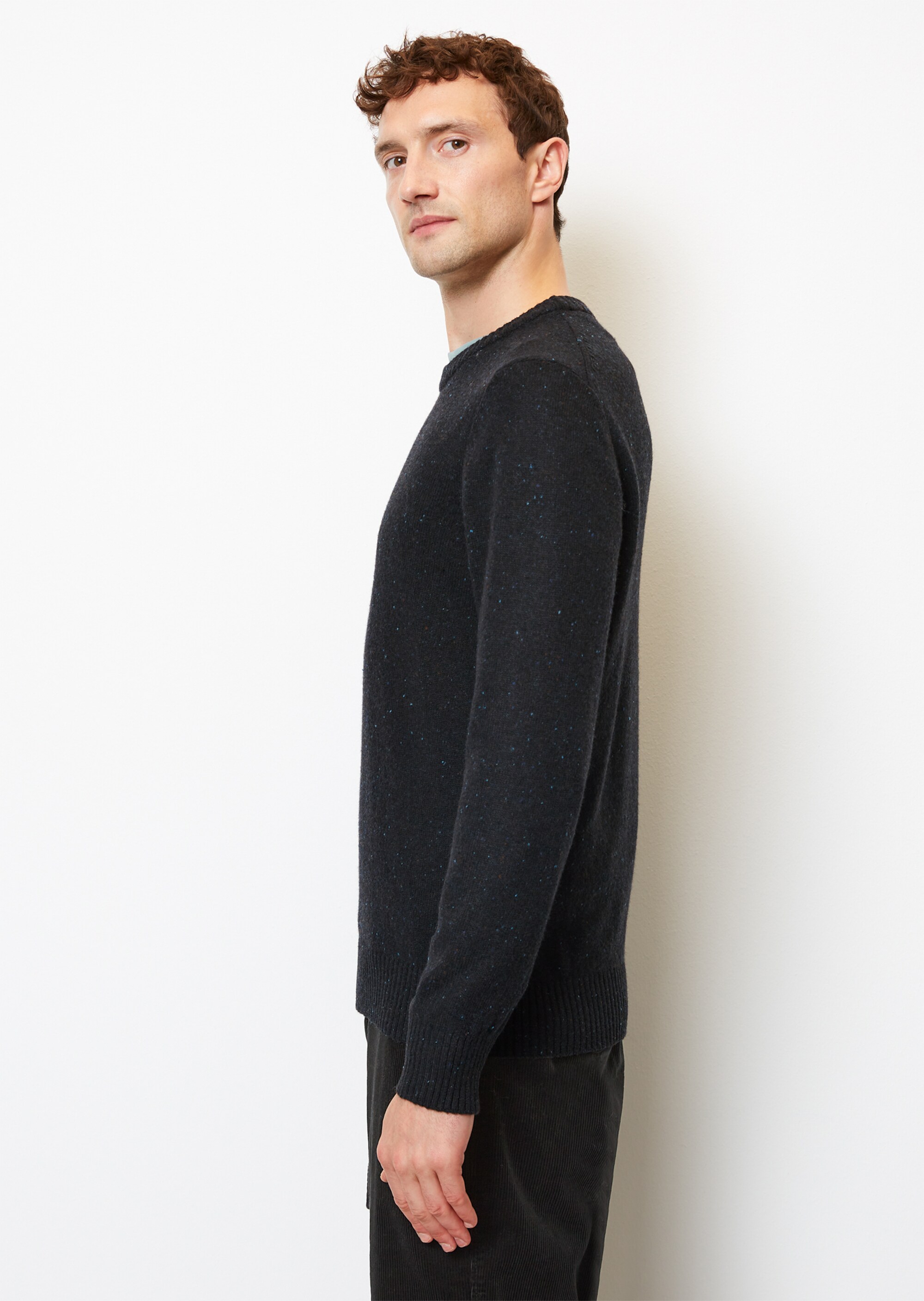 Pullover regular aus gesprenkeltem Tweedgarn