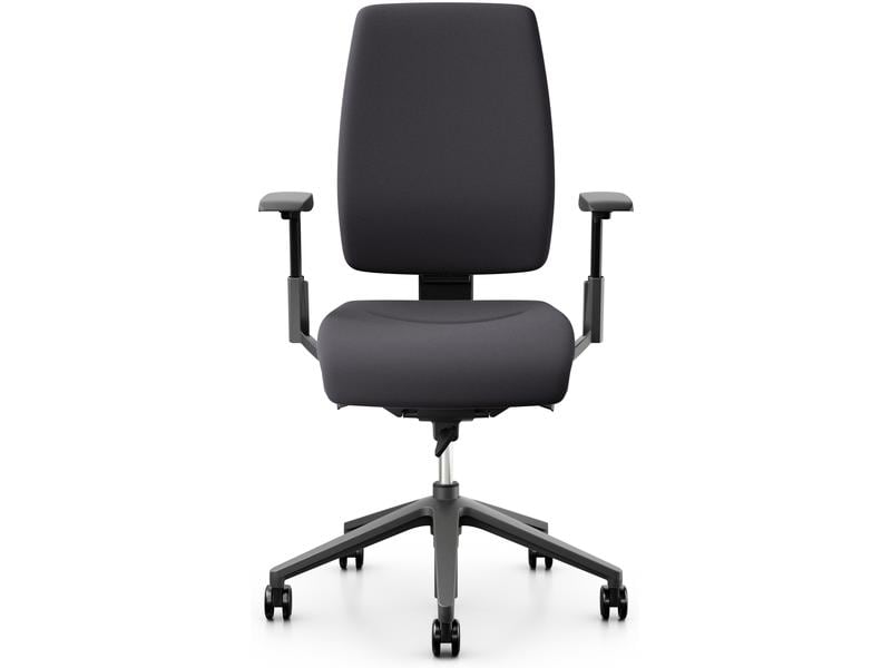 Giroflex Bürostuhl 68 mit Polsterrücken und Armlehnen, Char Klassischer Arbeitsstuhl ideal für aktives Sitzen
