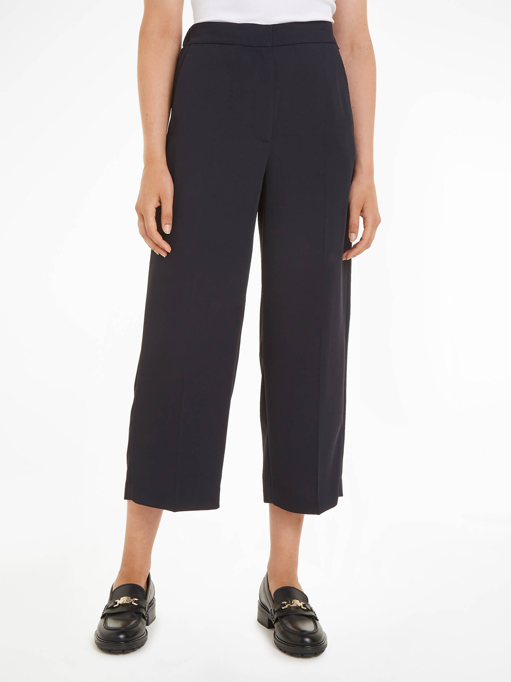 Tommy Hilfiger| Damen Culotte FLUID TWILL WIDE LEG CROP