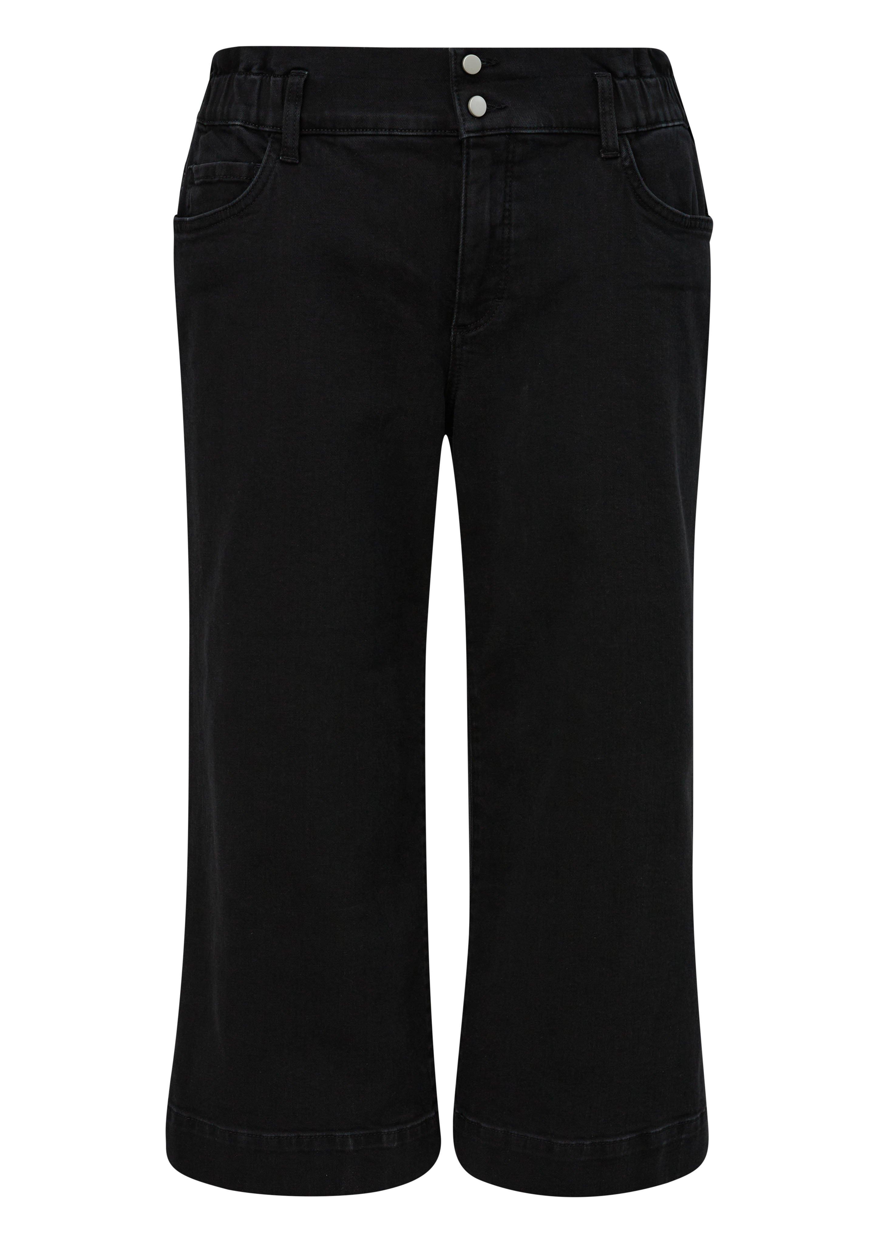 Jeans-Culotte mit elastischem Bund
