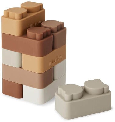 nuuroo Byggeklosser Silikon 10-pack, Brown