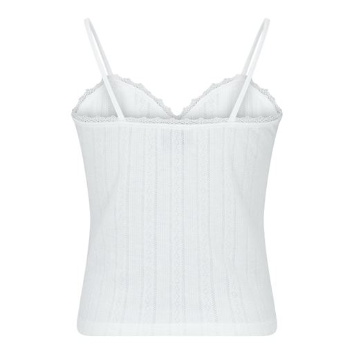 Neo Noir Lindsay Pointelle Top, White, 42