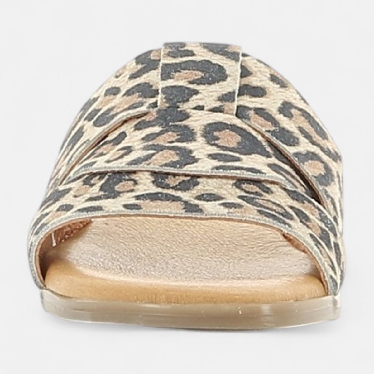 Mules Femme en cuir cognac