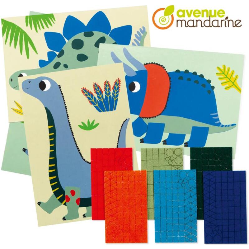 Boîte créative, Tableaux mosaïques en feutrine - Multicolore