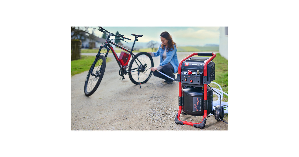 EINHELLTE-AC 240/24 Silent Compressor  (Zwart/rood, 24 liter)