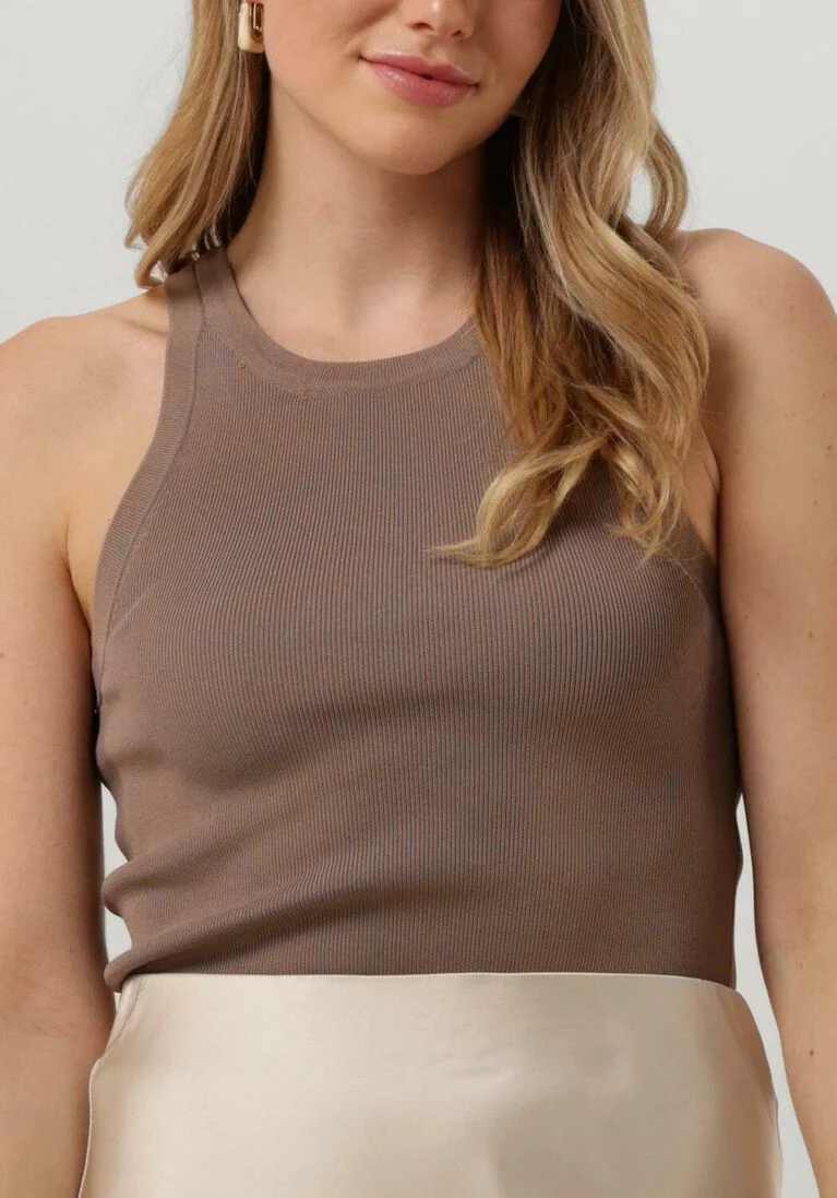NEO NOIR taupe neo noir top willy knitted top