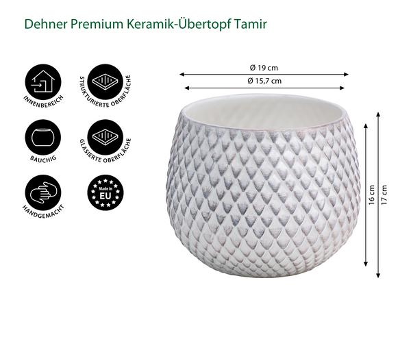 Dehner Keramik-Übertopf Tamir, bauchig