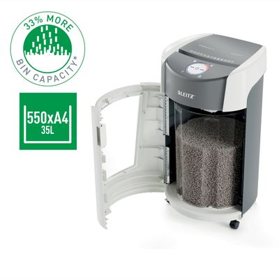 Leitz IQ Optimax - destructeur de documents coupe micro P5 - 10 feuilles - Corbeille 35 litres