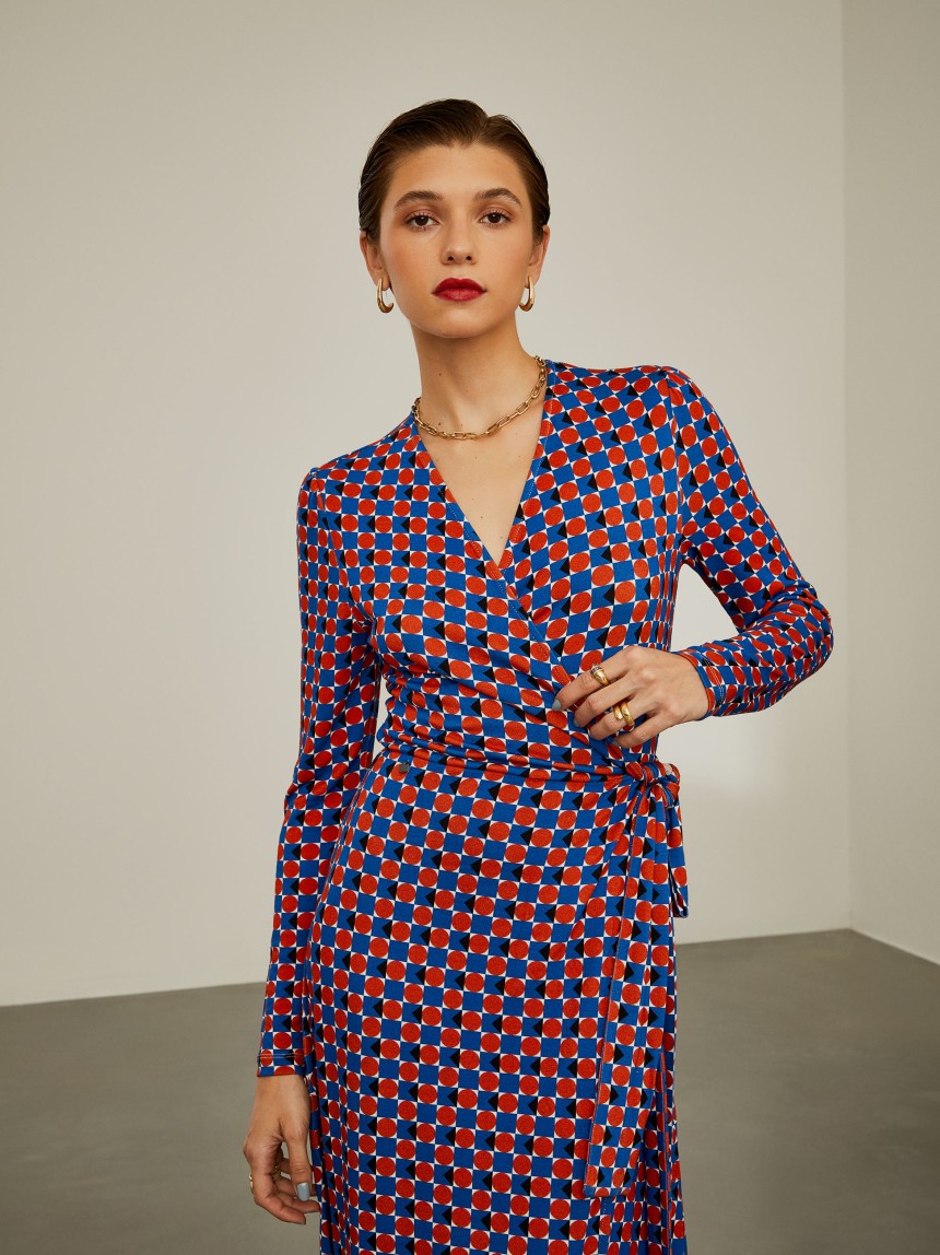 Vestido midi estampado