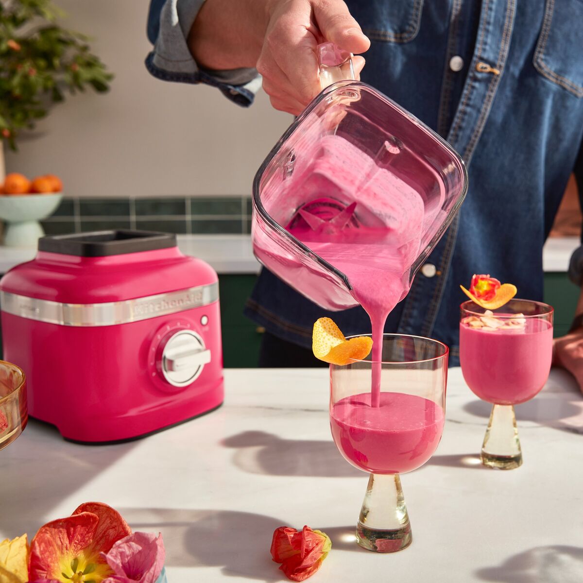 Artisan K400 blender, hibicus