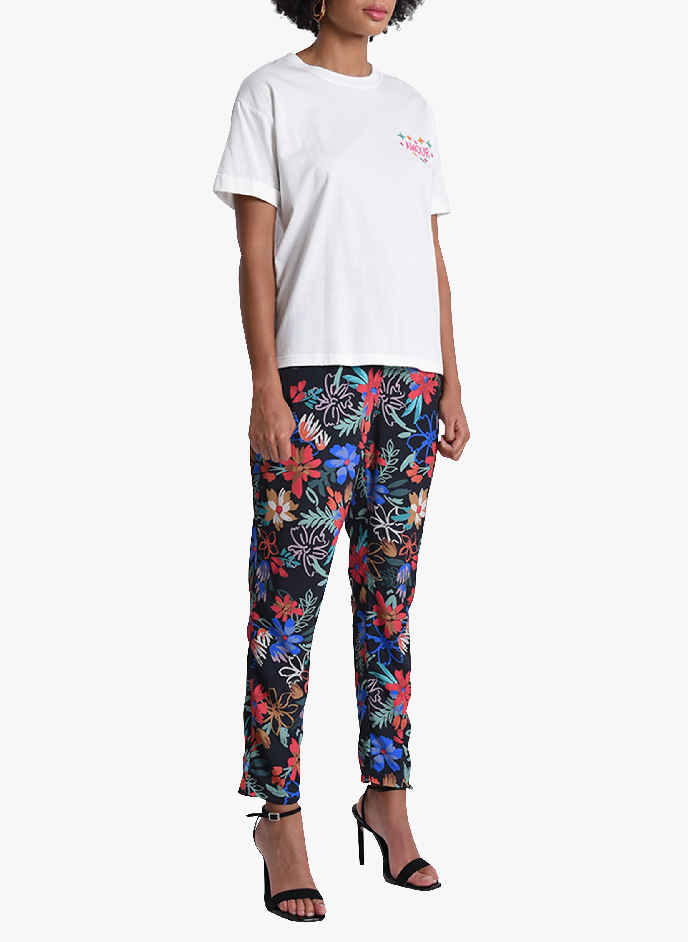 Tee-shirt col rond en coton | Blanc