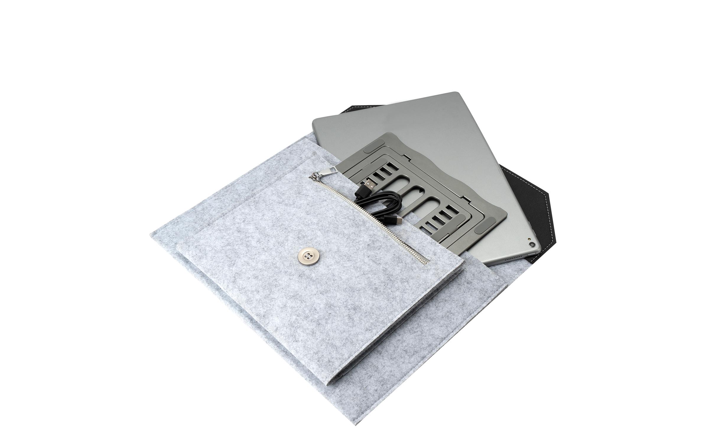 Notebook-Sleeve Felty+ FoldStand ErgoFix 13 
