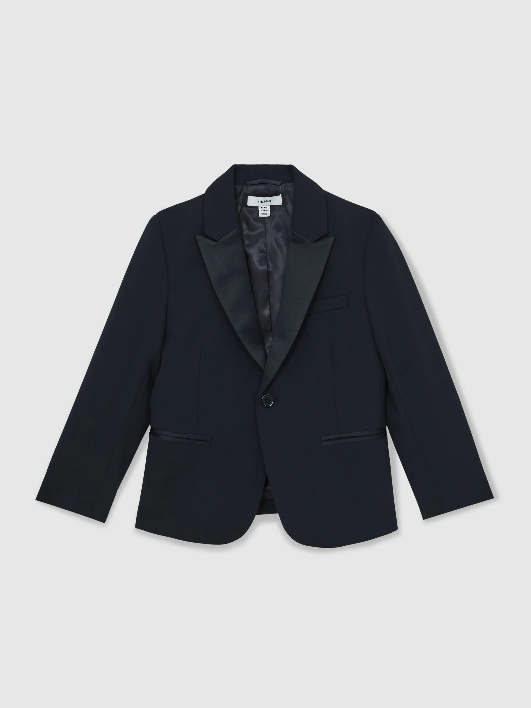 Reiss Knightsbridge Single-Breasted Tuxedo Blazer Wool-Blend