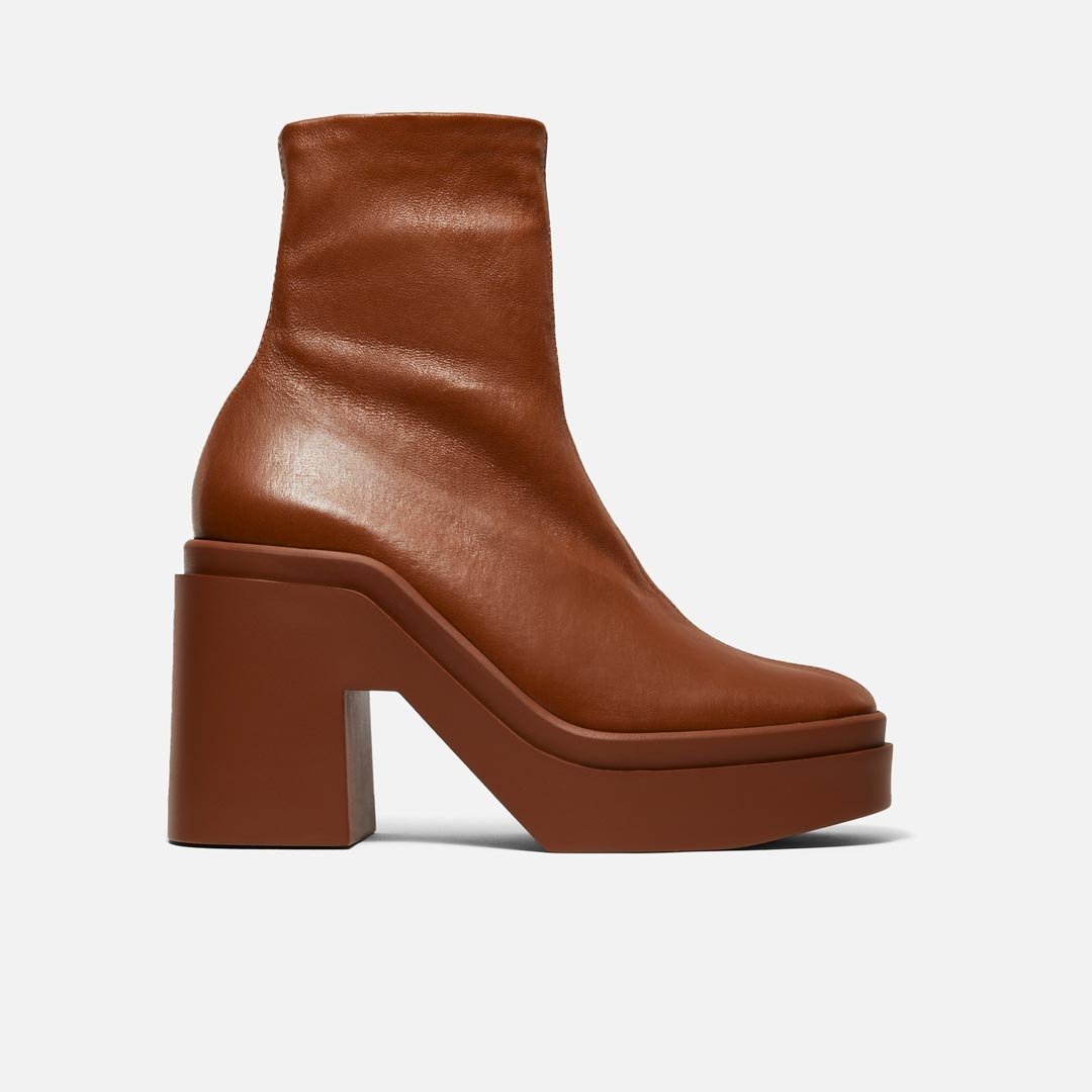 ANKLE BOOTS - NINA ankle boots, lambskin brown