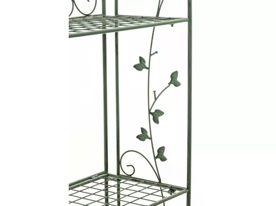 Étagères sur pied - Métal - 60 x 33 x 158cm - Vert antique - Arona