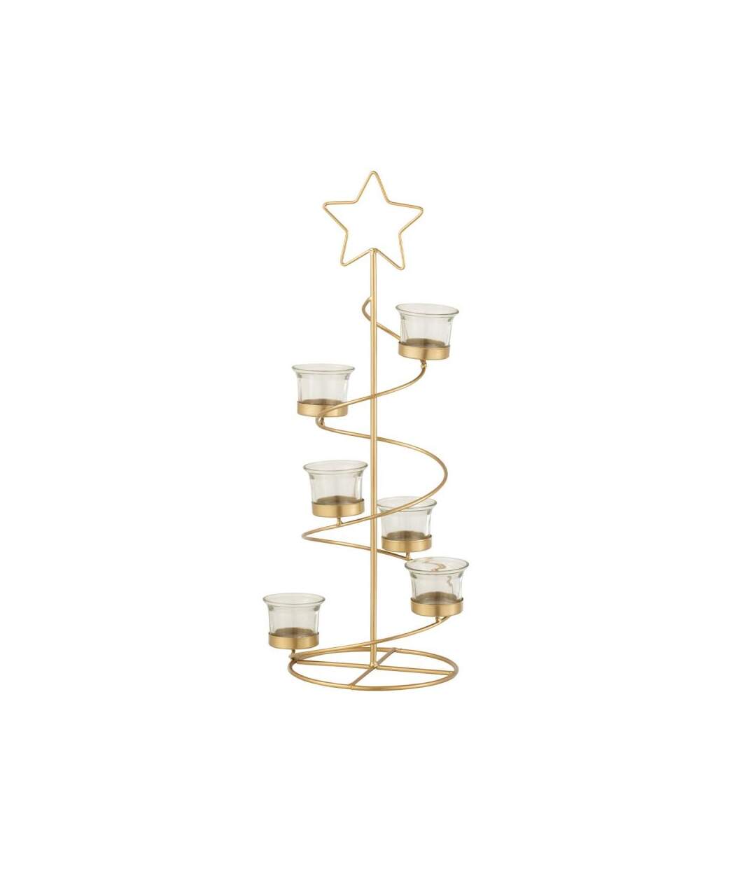 Paris Prix - Photophore Design arbre Spirale 50cm Or