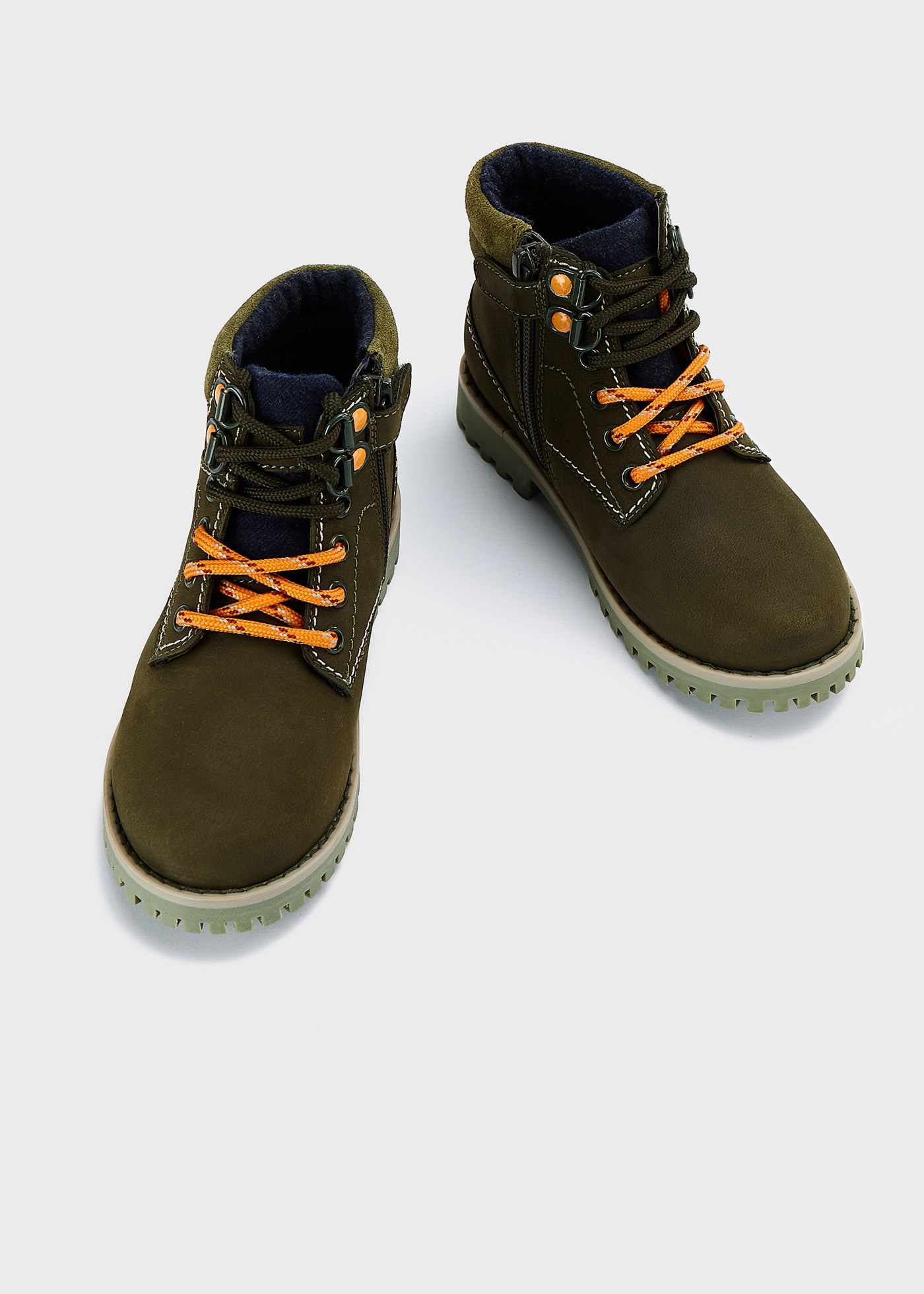 Botas de caminhada infantis em couro