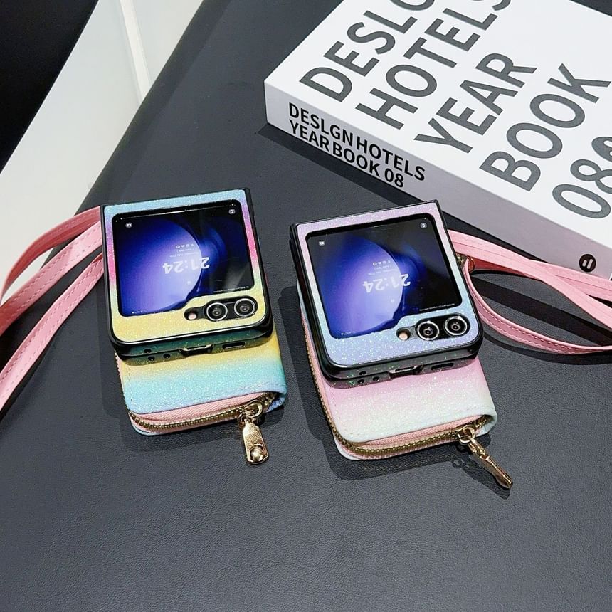 Vachie - Telefoonhoesje met rits en lanyard - Samsung Flip