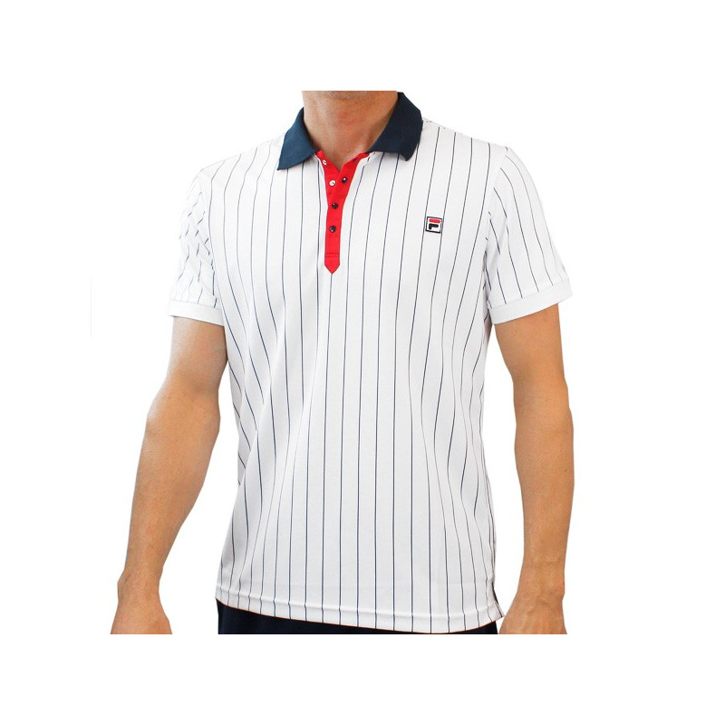 Polo Fila Borg Stripe blanc