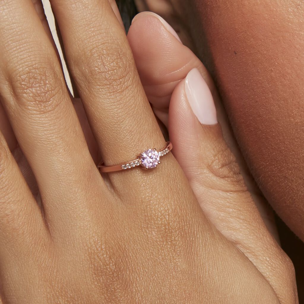 Bague Rio Argent Rose Oxyde De Zirconium