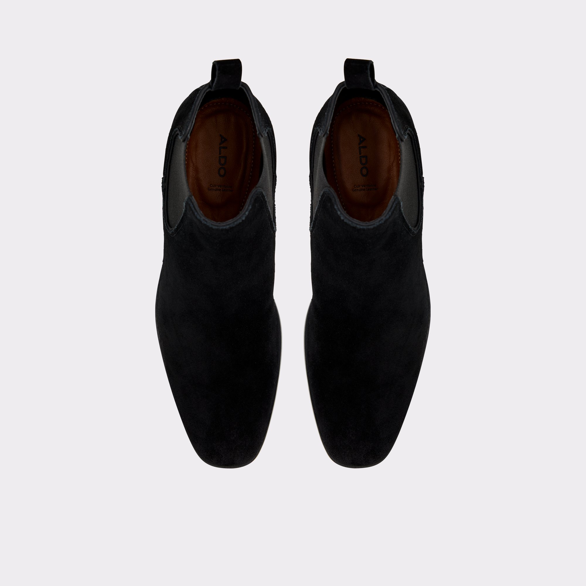 Perth Black Leather Suede Men Dress boots