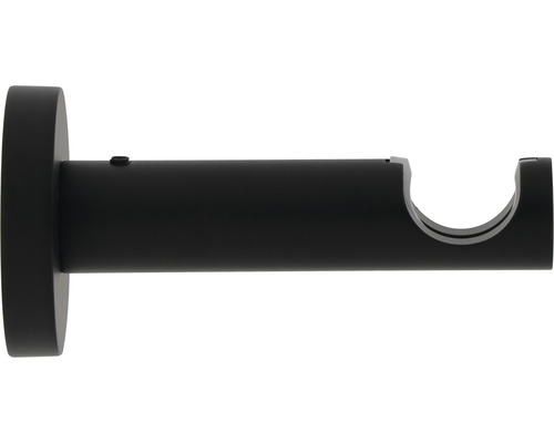 Wandbeugel, enkele baan, voor Premium Black Line, zwart, Ø 20 mm, 8 cm lang, 1 st.