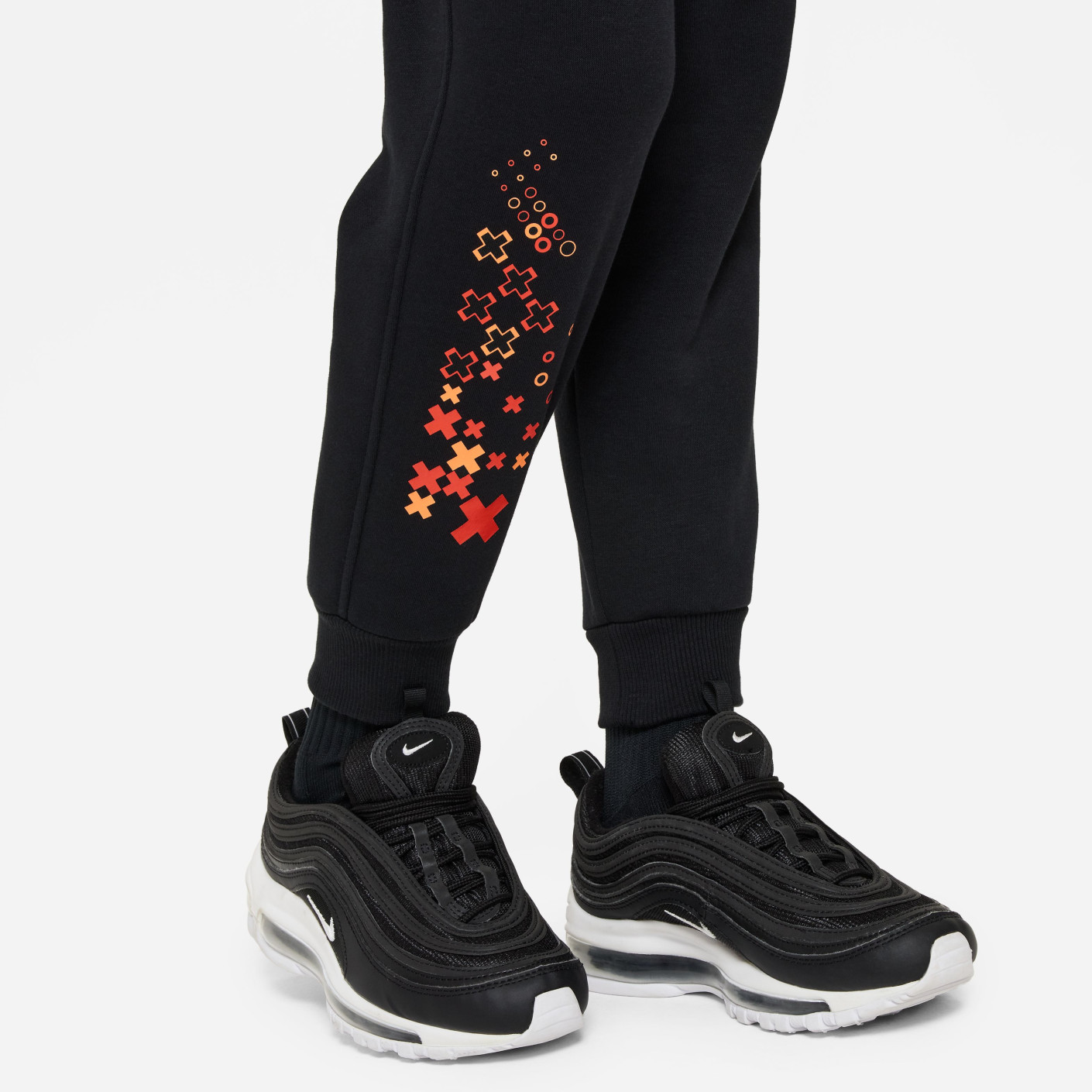 Nike CR7 Club Fleece Jogger Kids Zwart Felrood