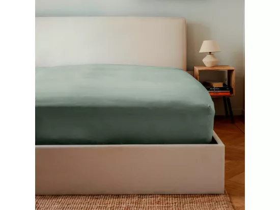 Parure - Draps Housse 140x190cm, Housse de couette 220x240cm, Taie d'Oreillers 50x70cm - Vert