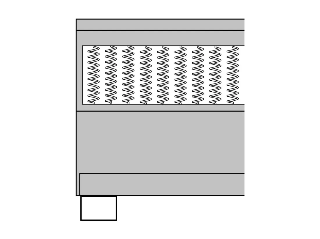 Sommier tapissier Gris foncé Tissu 180x200 cm