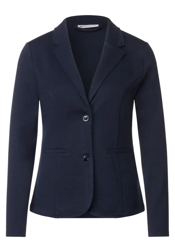 Basic Piqué Blazer - deep blue