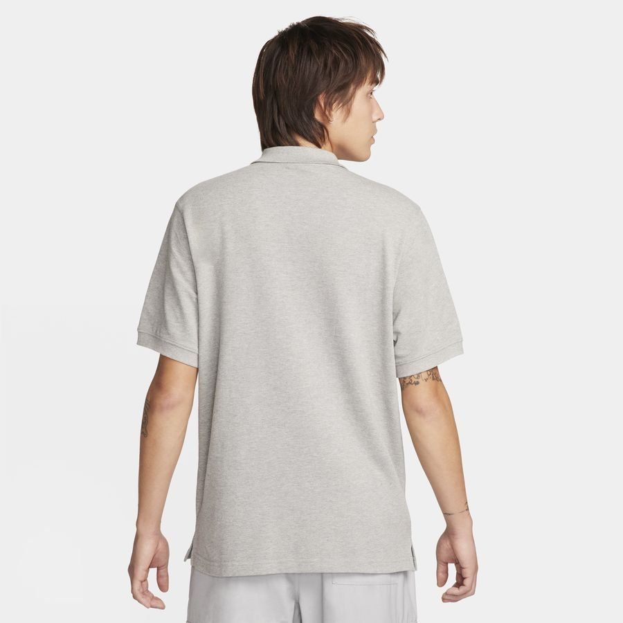 Nike Club Men's Short-Sleeve Polo DK GREY HEATHER/WHITE