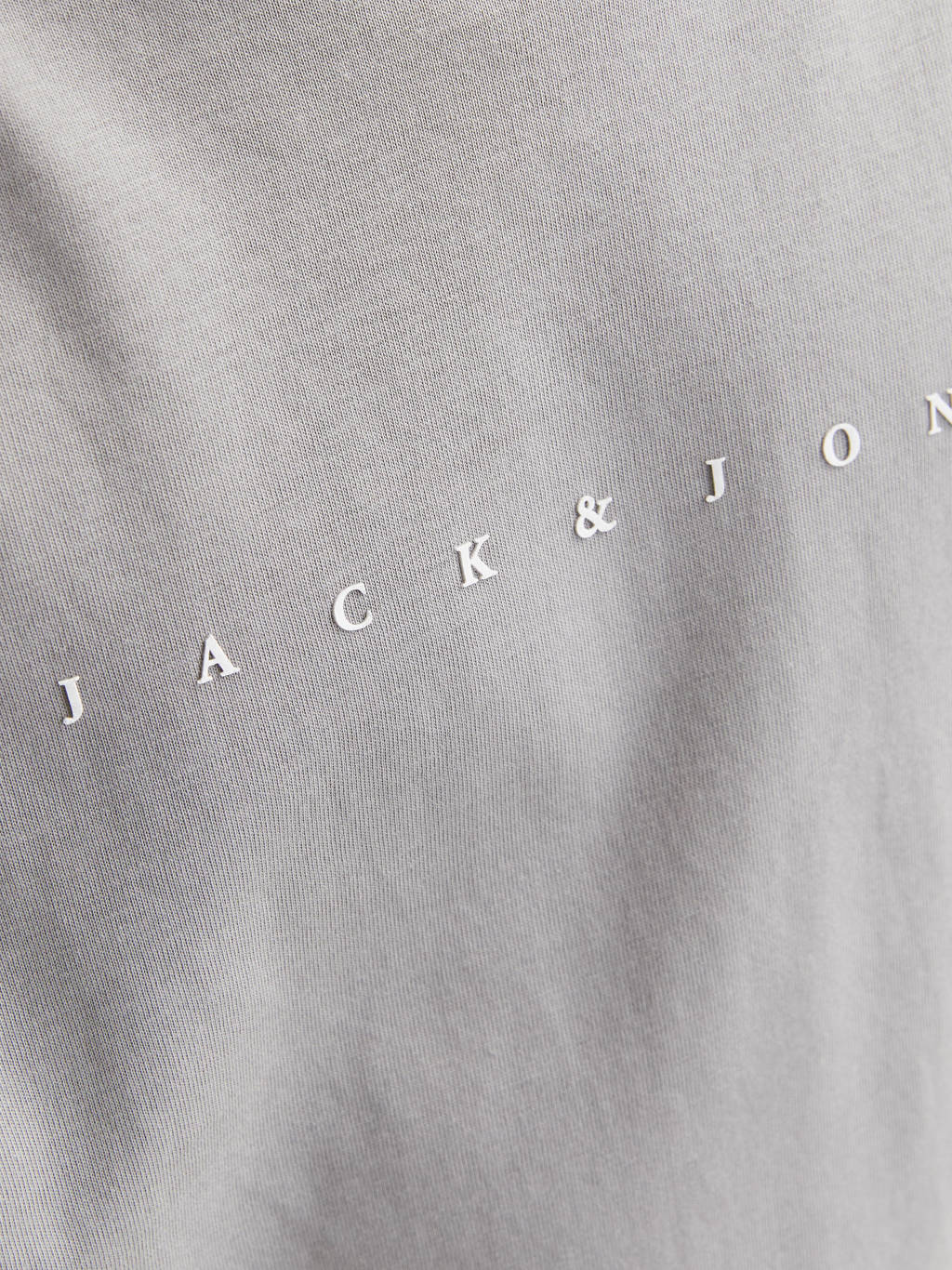 JACK & JONES T-shirt JJESTAR met tekst grijs