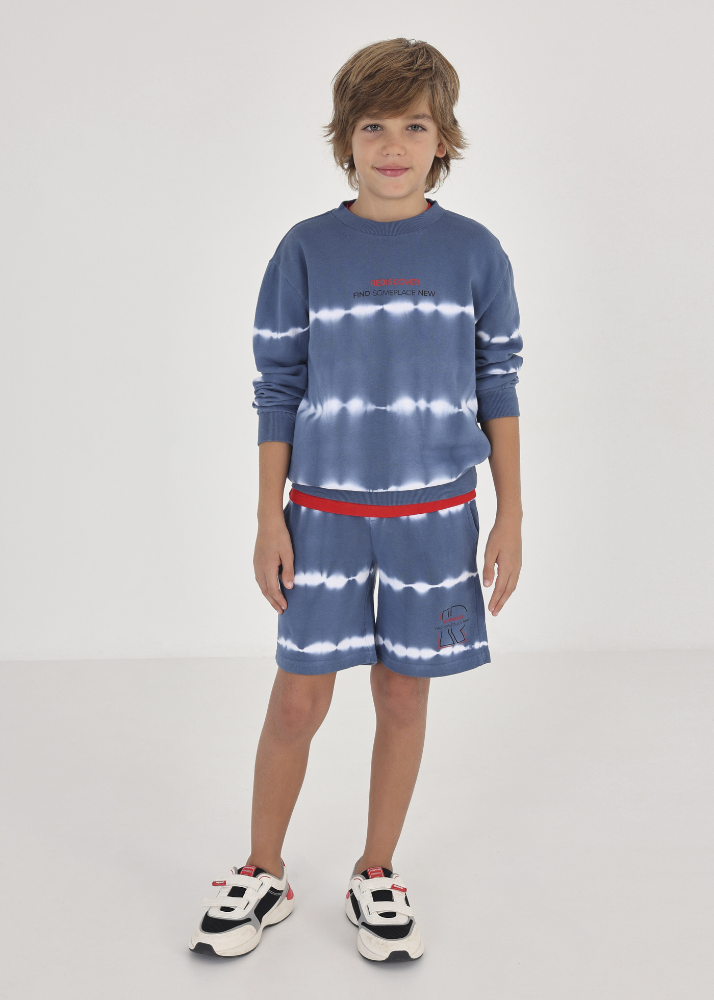 Calções de algodão tie-dye para meninos