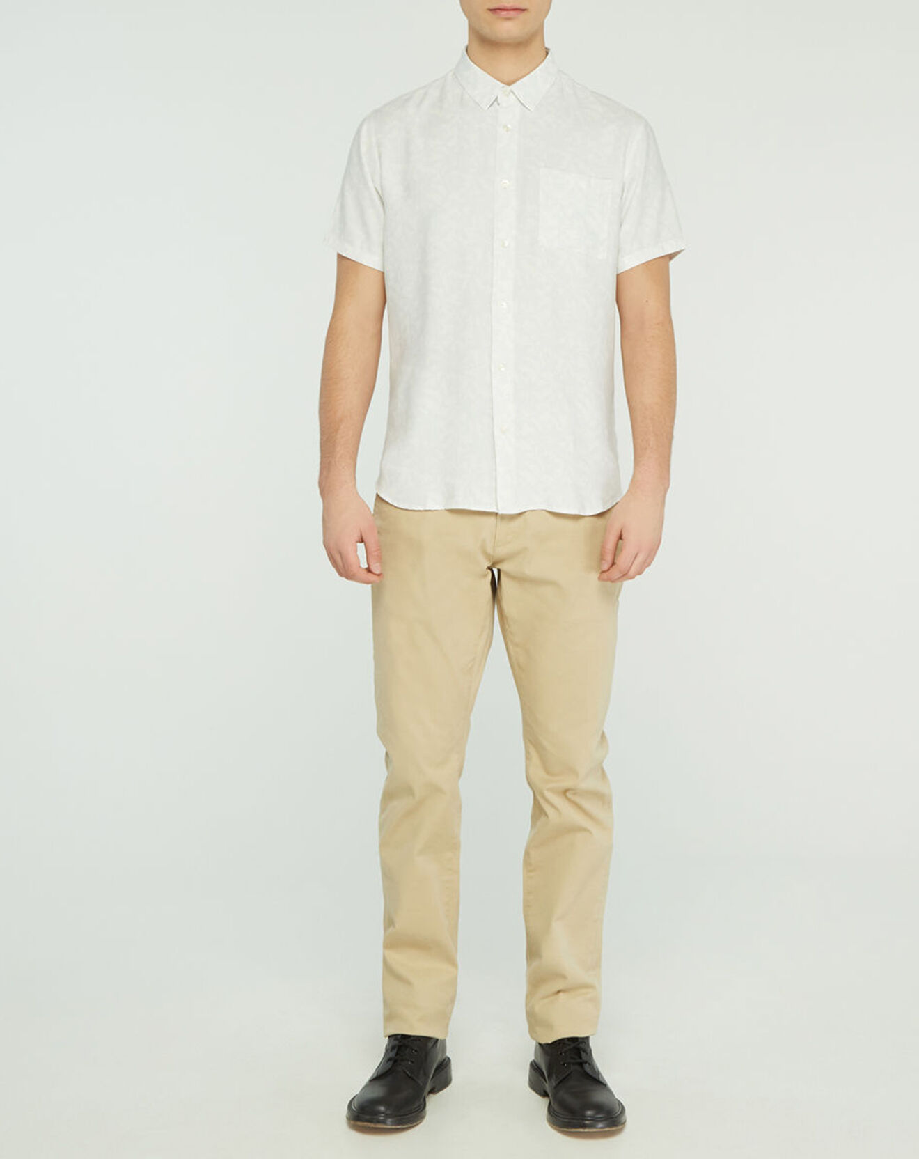 Oxbow Chemise slim Cermid imprimée fleurs blanche