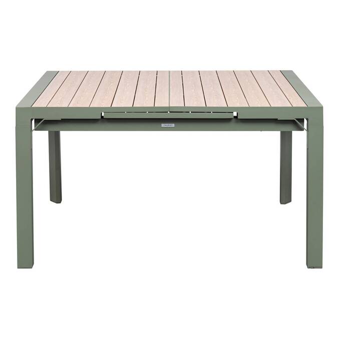 Table de jardin extensible rectangulaire EVASION Lin / Vert laurier