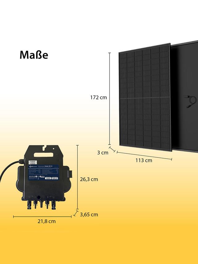 Balkonkraftwerk inkl. Speicher, 830 W/800 W